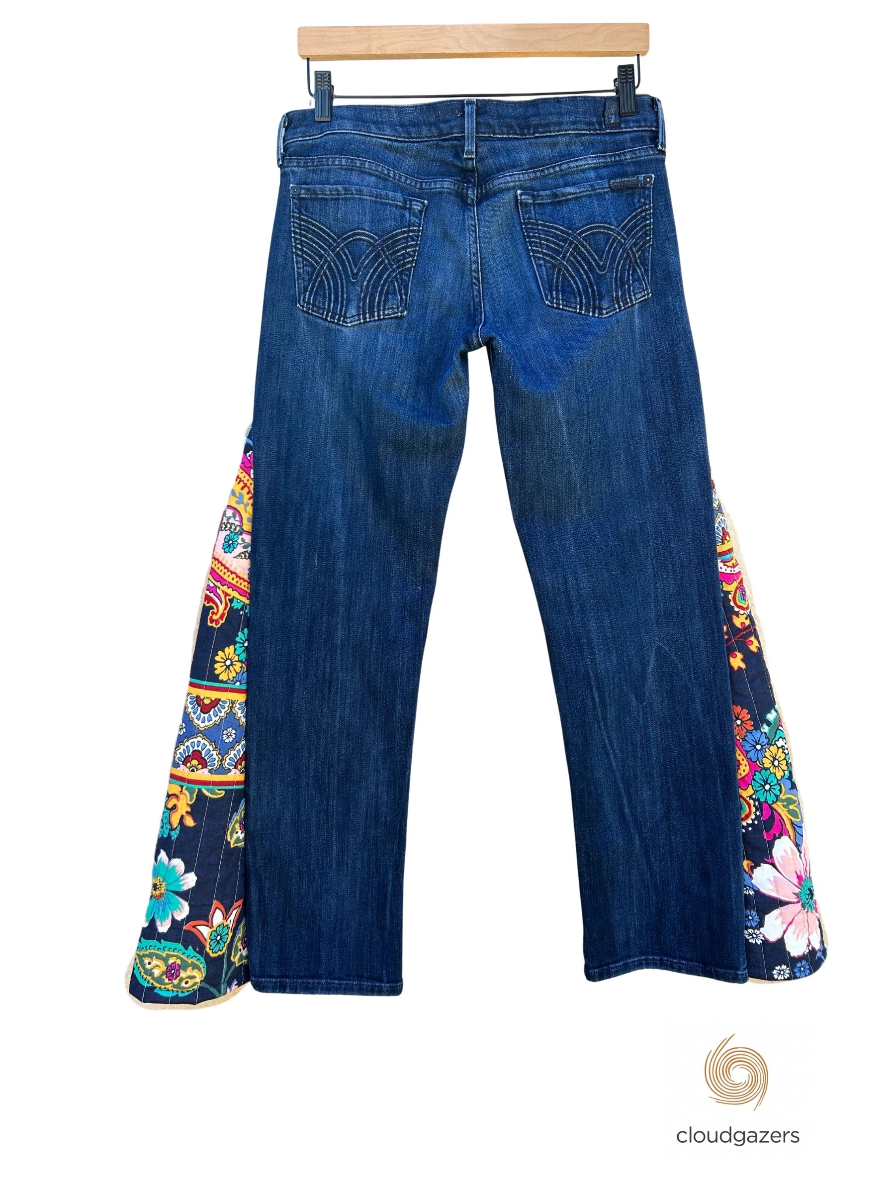 Flare Jeans with Floral Panels - Image 4