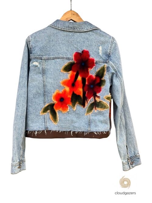 Floral Denim Jacket back