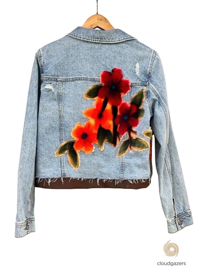 Re-imagined Floral Denim Jacket - cloudgazers.com