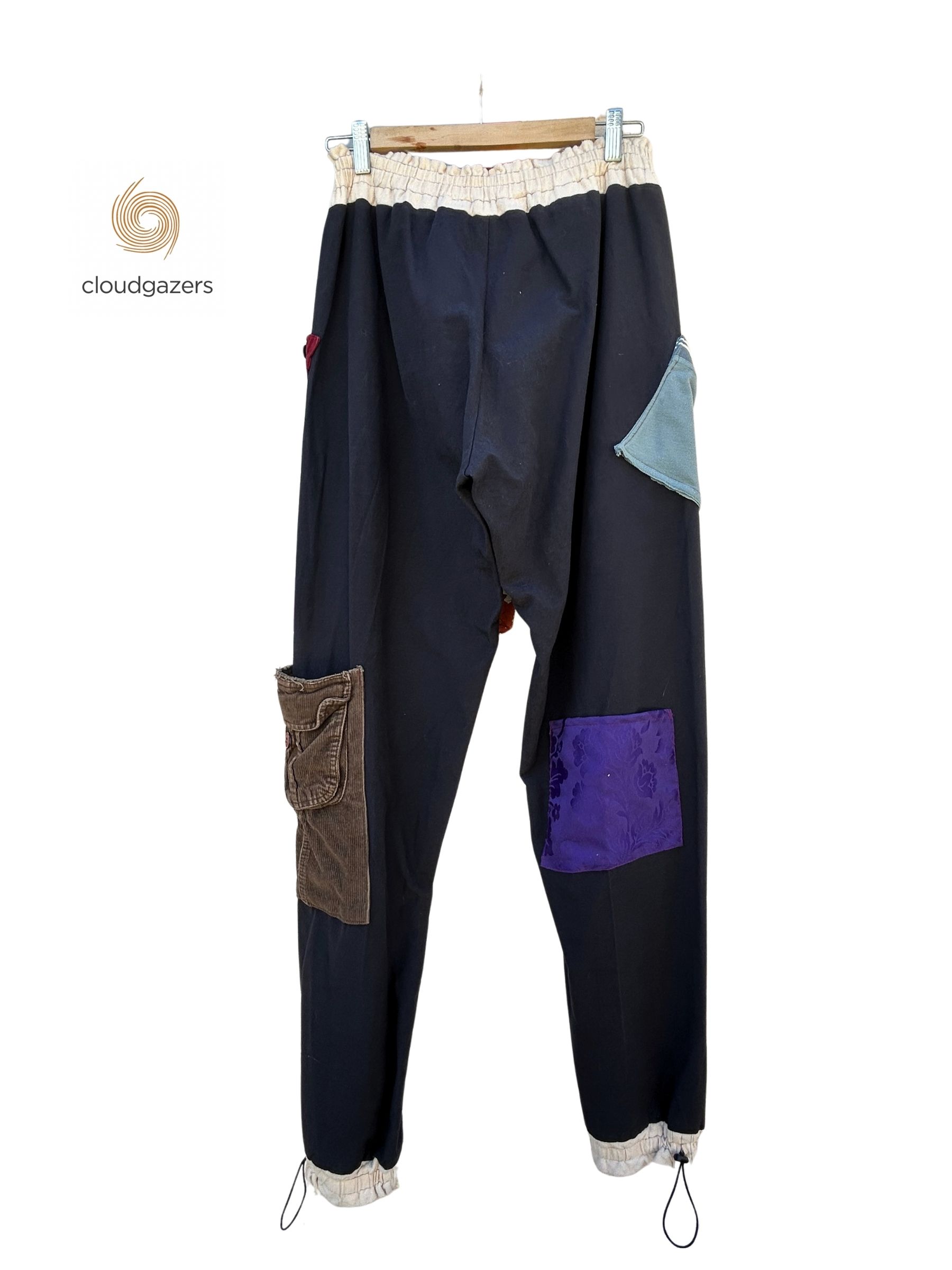 Indigo Patchwork Drawstring Pants - Image 4