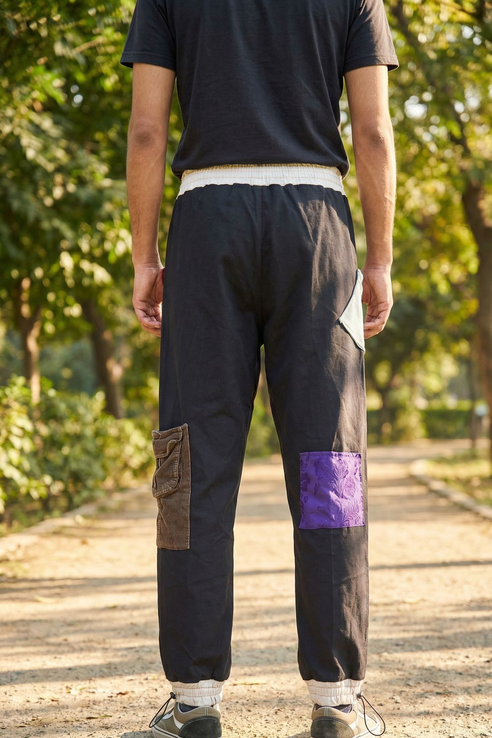 Indigo Patchwork Drawstring Pants - Image 3
